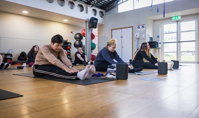 individuals partaking in one of the Active Cambria Yoga classes