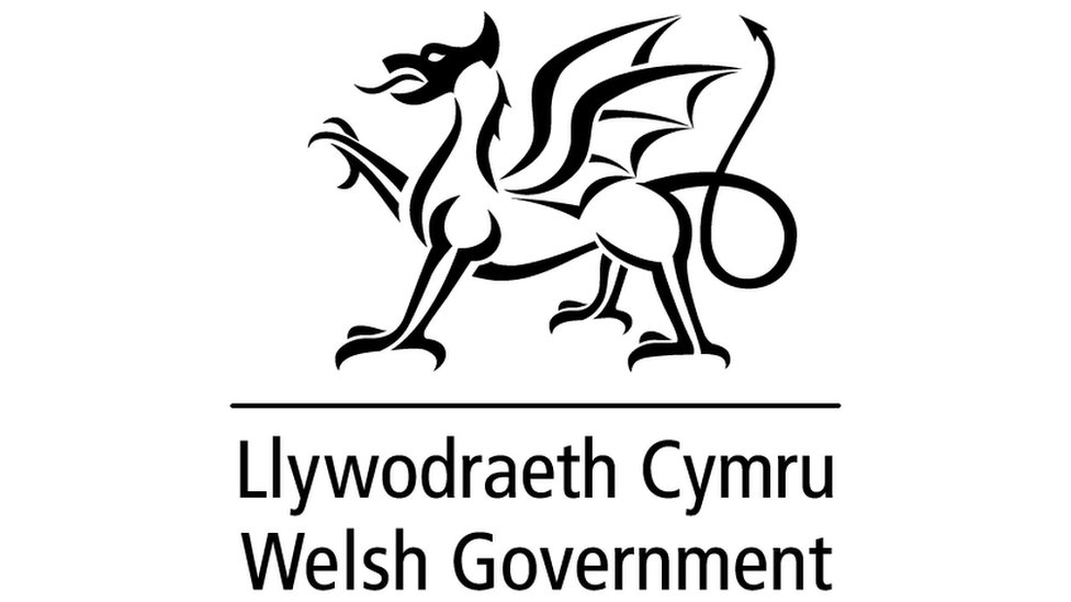 Welsh government logo with a white background