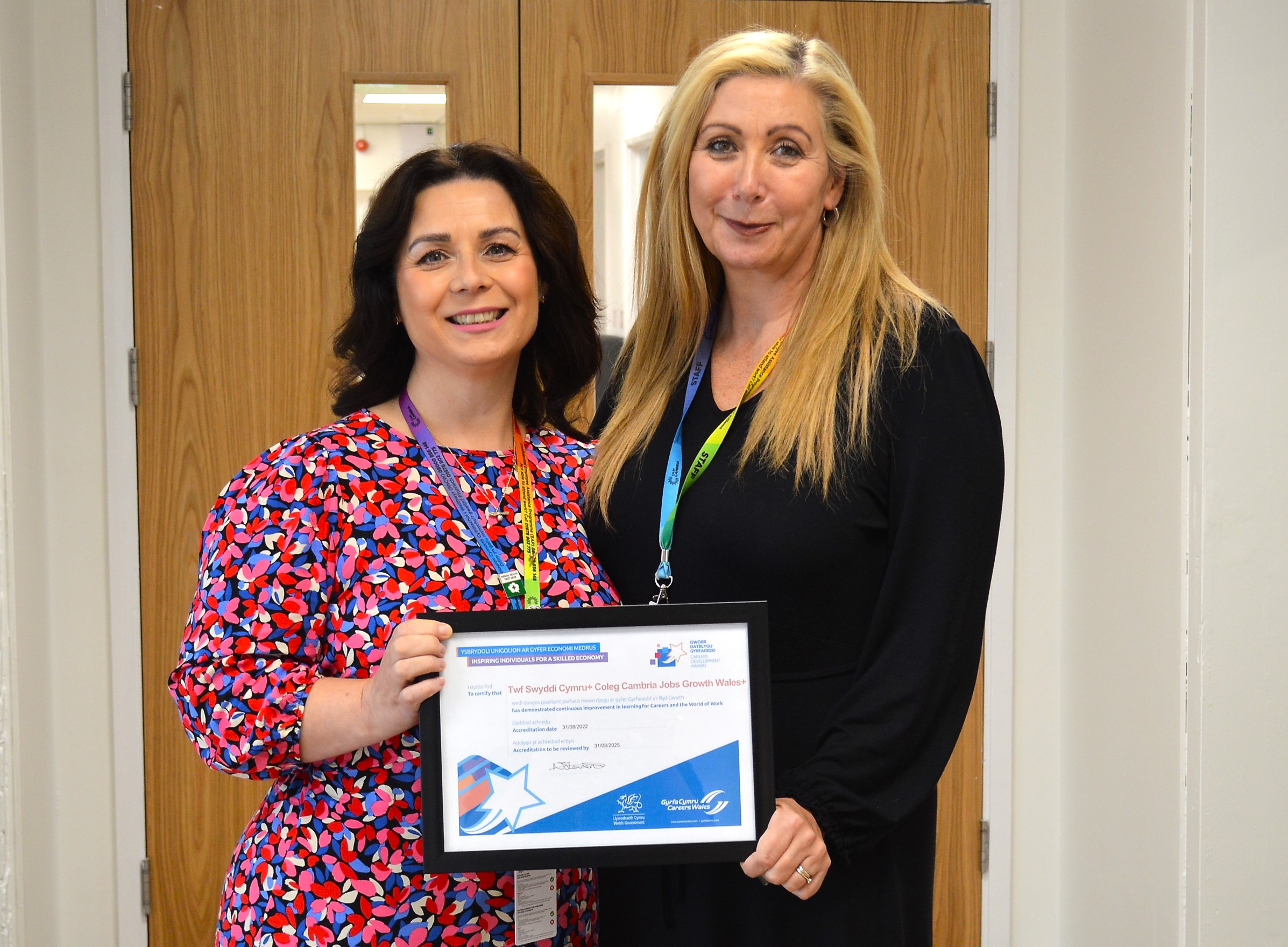 Coleg Cambria received a prestigious award after developing new