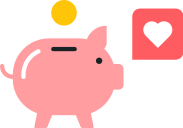 Piggy bank digital graphic