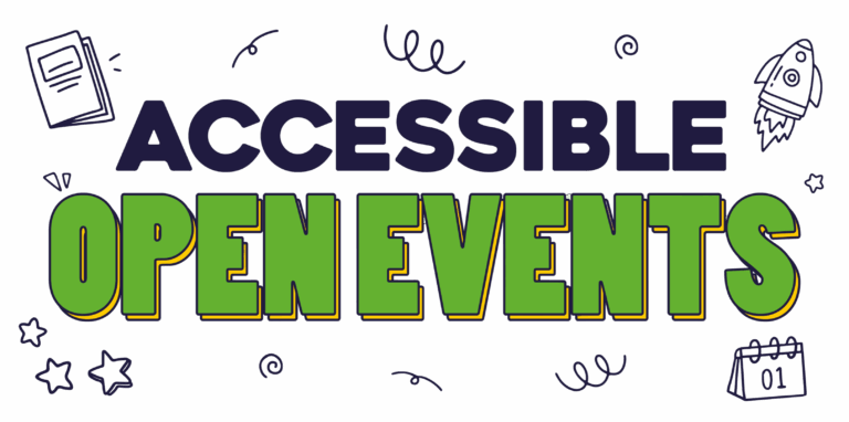 accessible open event graphic