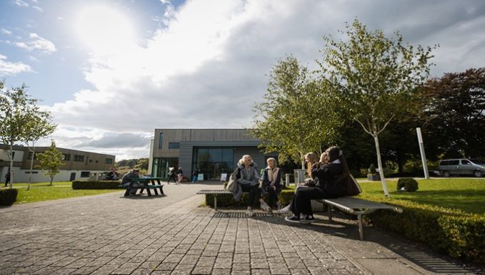 An image depicting the enterance to the Northop Coleg Cambria campus.